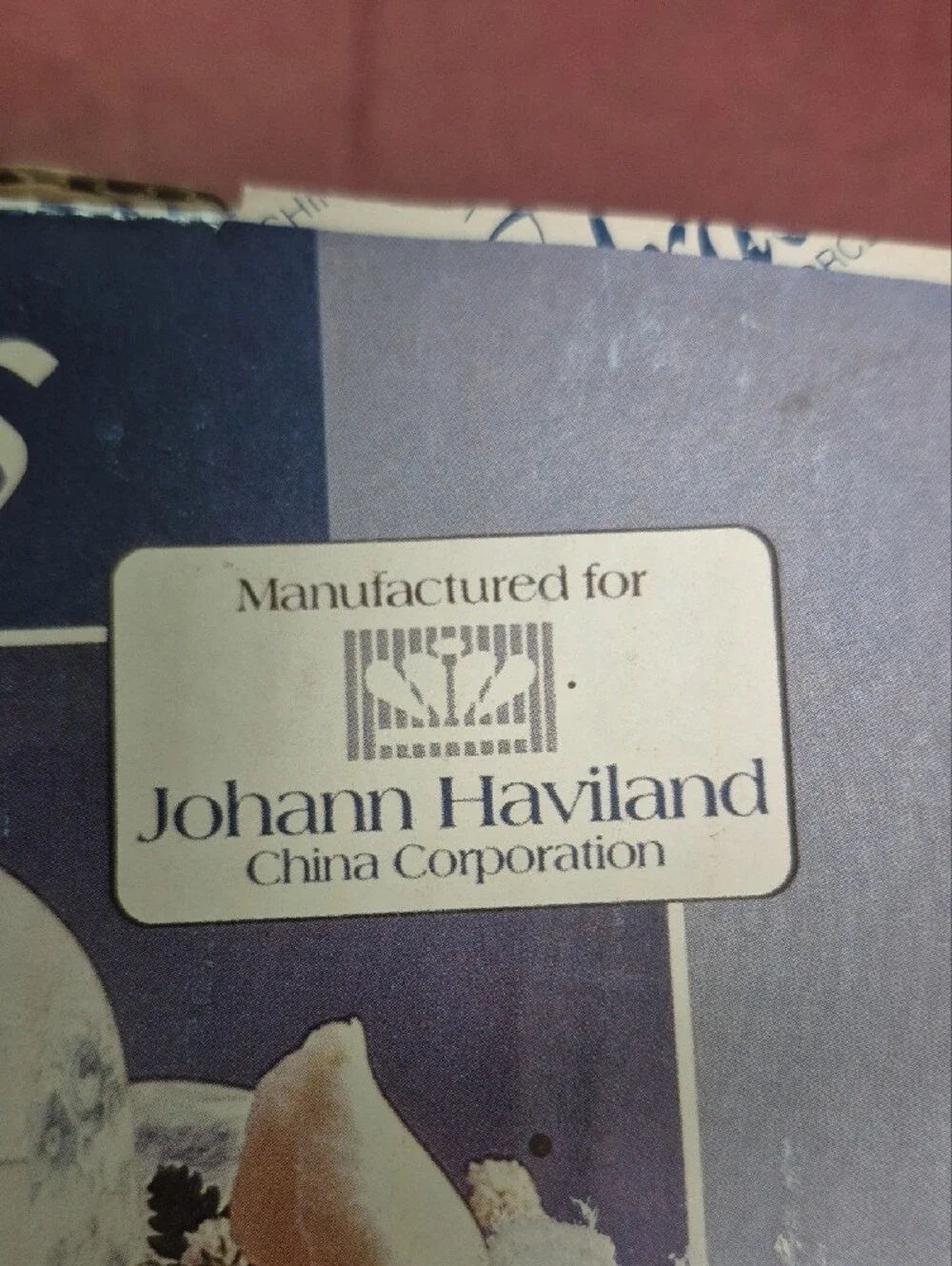 Traditions Johann Haviland Blue Garland Covered Butter Dish - Still In Box